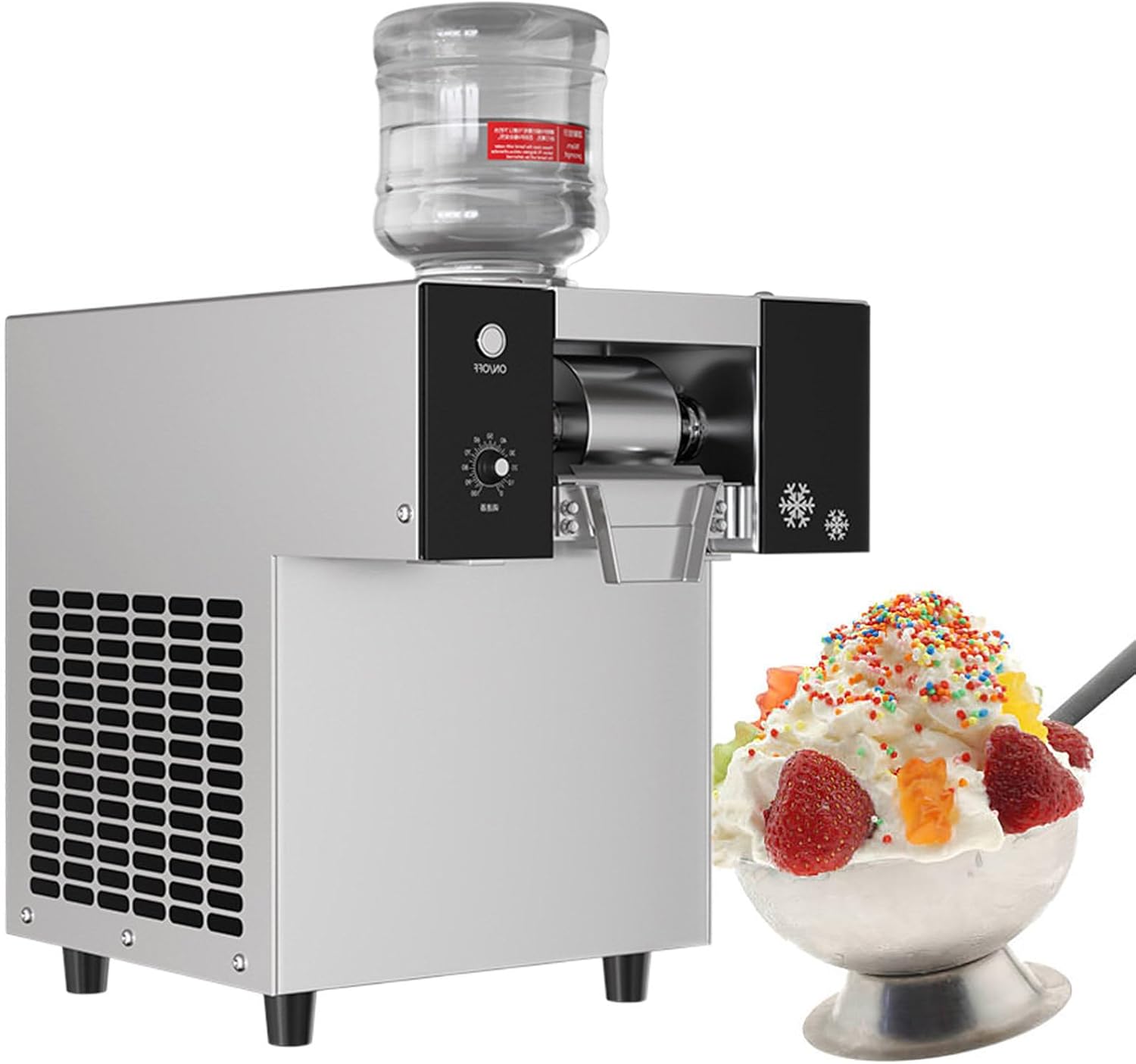 Shaved Ice Machine, Portable Ice Maker with Rapid Cooling, Adjustable Snowflake Ice Making Speed, Ice Cream Maker for Home, Office, Restaurant, Bar, Party,Dailyoutput276lbs125kg