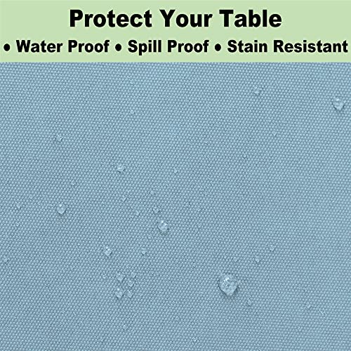 Plastic Light Sky Blue Tablecloths 3 Pack Disposable Table Covers 54" X 108" Powder Lt Blue Table Cloths For Gender Reveal Parties Baby Shower Engagement Wedding, Fits 6 To 8 Foot Rectangle Tables #TOP3