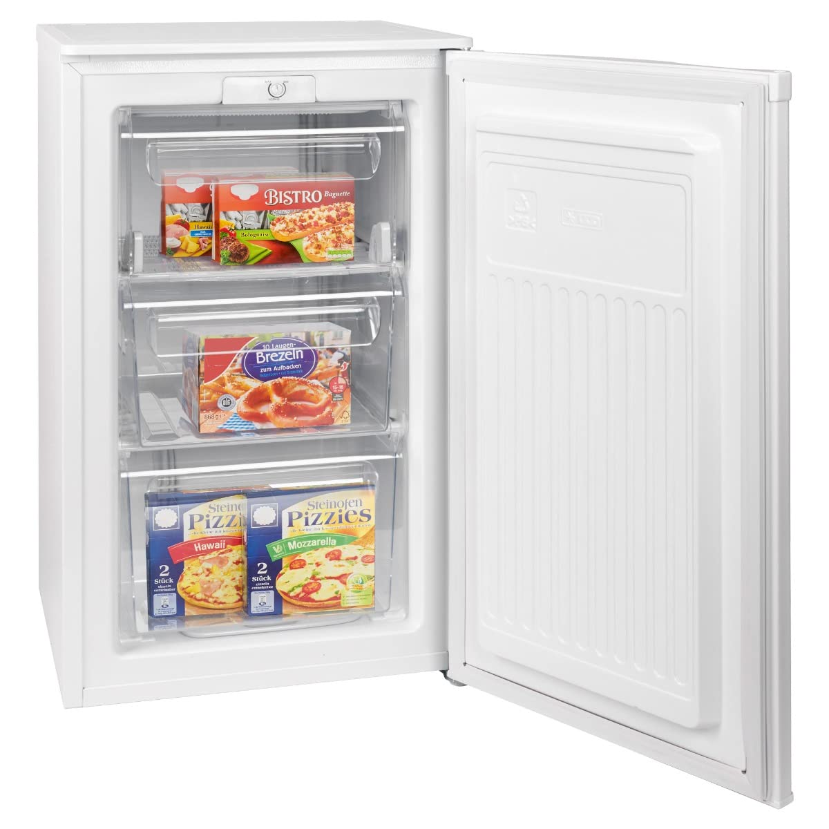 Bomann Congélateur 70L blanc GS195-1-blanc, Capacité utile : 70 litres, pose libre, Éclairage intérieur à LED, Température réglable, silencieux, economiquecongélateur Autoportante E