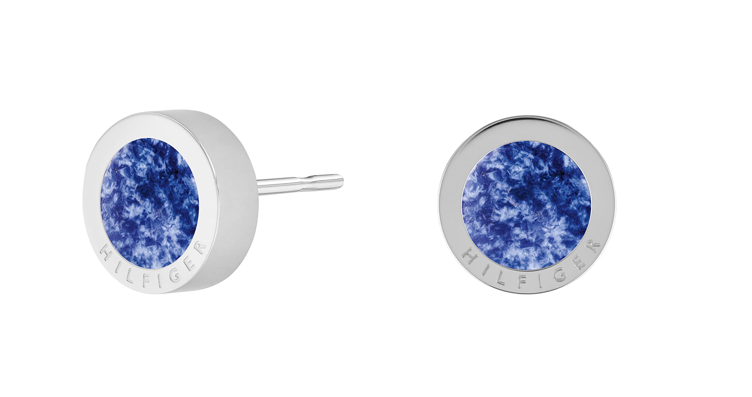 Tommy Hilfiger Jewelry Orecchini a Perno da Donna in Acciaio Inossidabile con una Pietra di Sodalite - 2780661