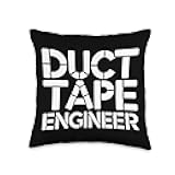Funny Saying Duct Tape Engineer Engineering Joke Sarcastic Throw Pillow