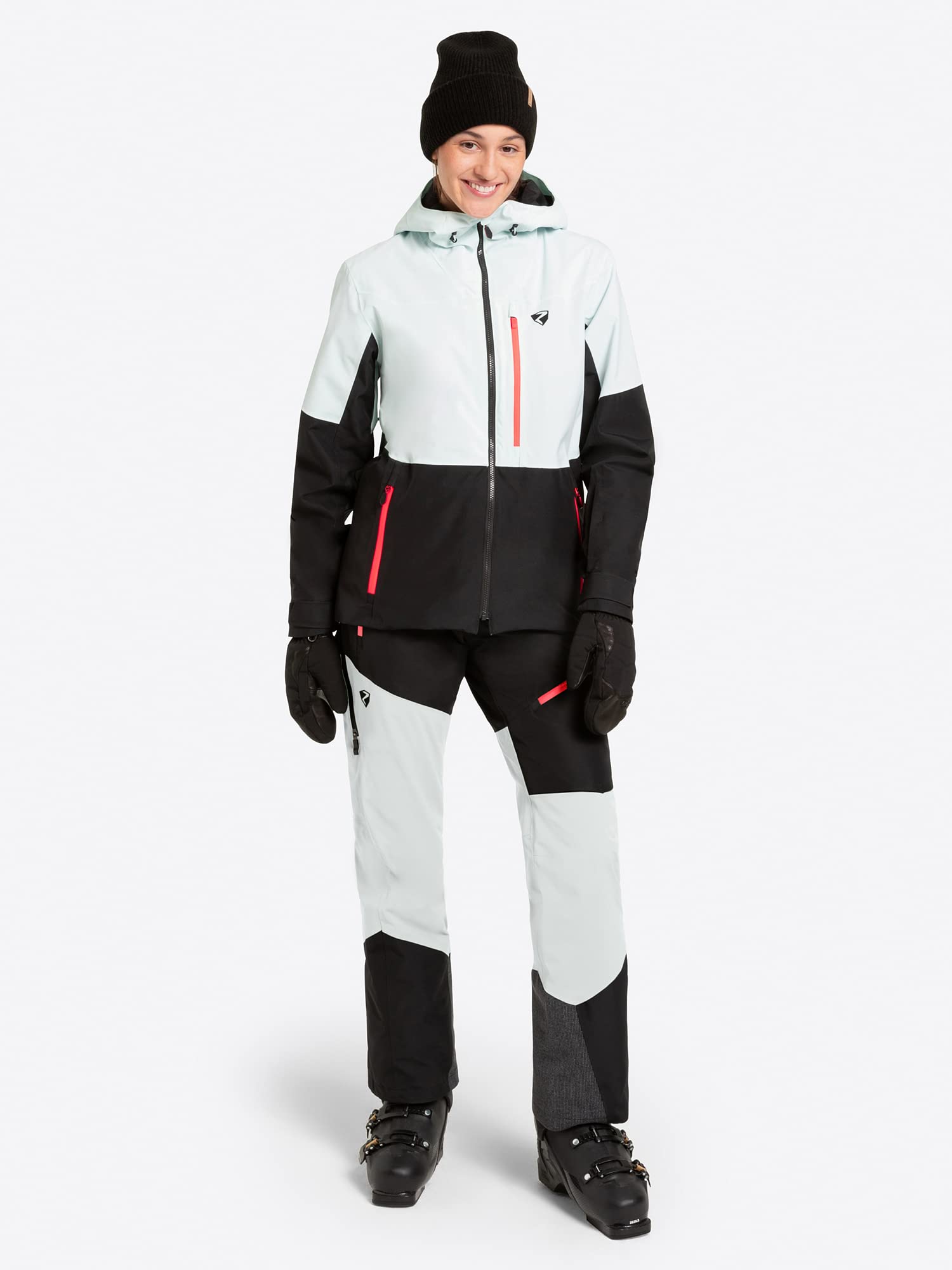 Ziener Damen Ski-Hose/Freeride-Hose | Sympatex, Hosenträger, PFC frei Tresa-bib