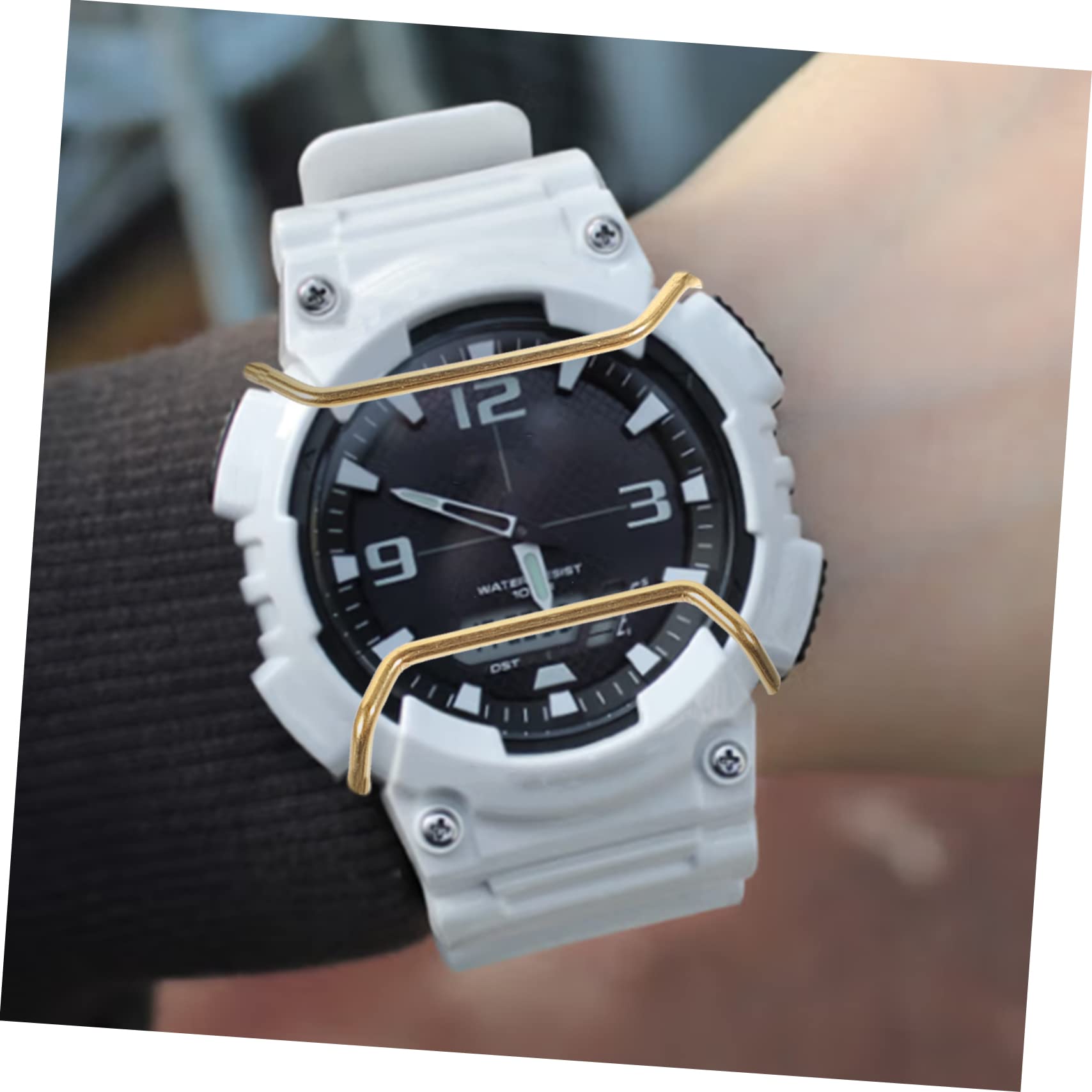 DOITOOL 4 Pièces Montre Pare-Chocs écran en métal Accessoires de Protection Montres Coque de Protection Garde de en Acier Inoxydable Garde de Robuste Cadran Protecteur dw5600