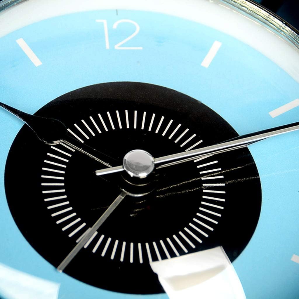Alarm Clock - Classic Retro Silent Non-Ticking Motion Night Movement with Light(White-Dinosaur Doodle4) image 3