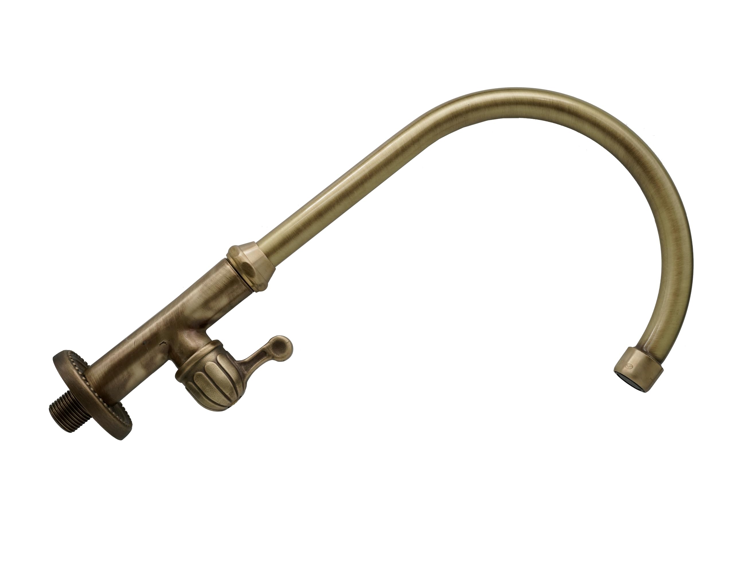 L'ARTISTICA F.LLI PERINCIOLI | Rubinetto Monoforo Bocca Alta Bronzato | A colonna, a tubo, in ottone monoforo con canna alta per interno ed esterno, 365x185mm