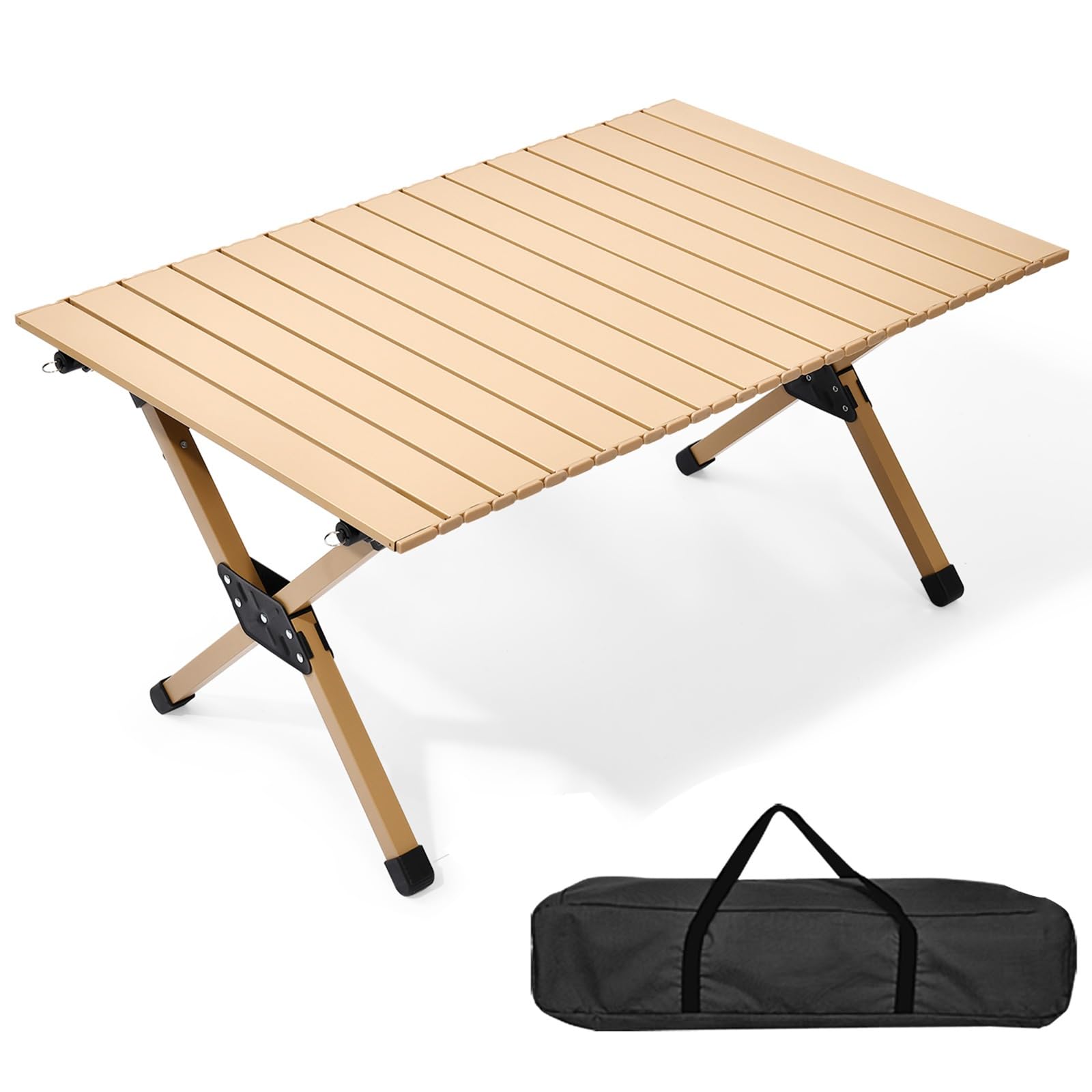 Table de jardin pliable 90 cm finition bois robuste et portable de qualité