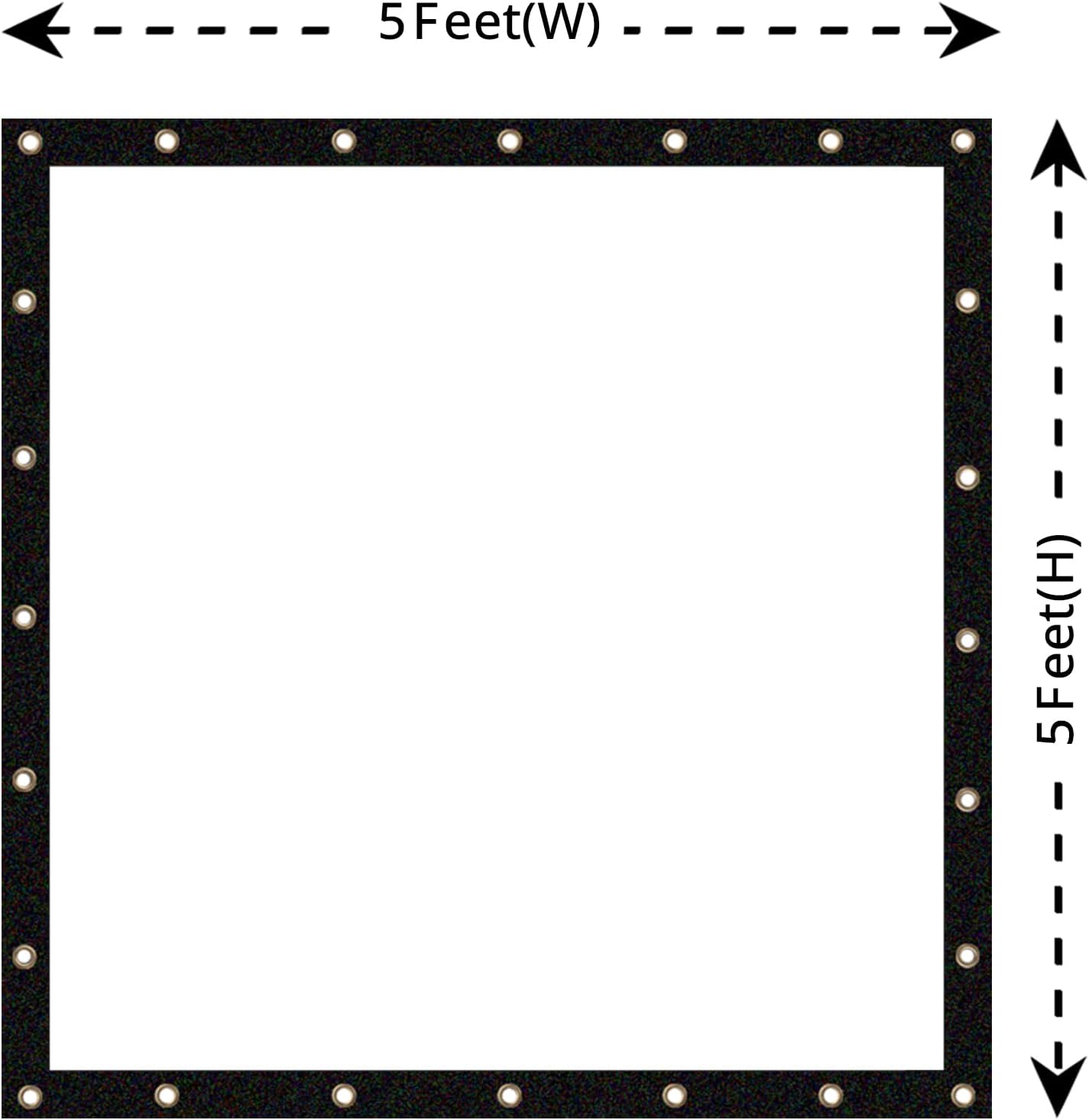 Covers & All Heavy Duty Clear Vinyl Tarp – 20 Mil Waterproof Clear Tarp with Grommets for Patio, Porch, Gazebo, Greenhouse & Chicken Coop (5 x 5 ft)