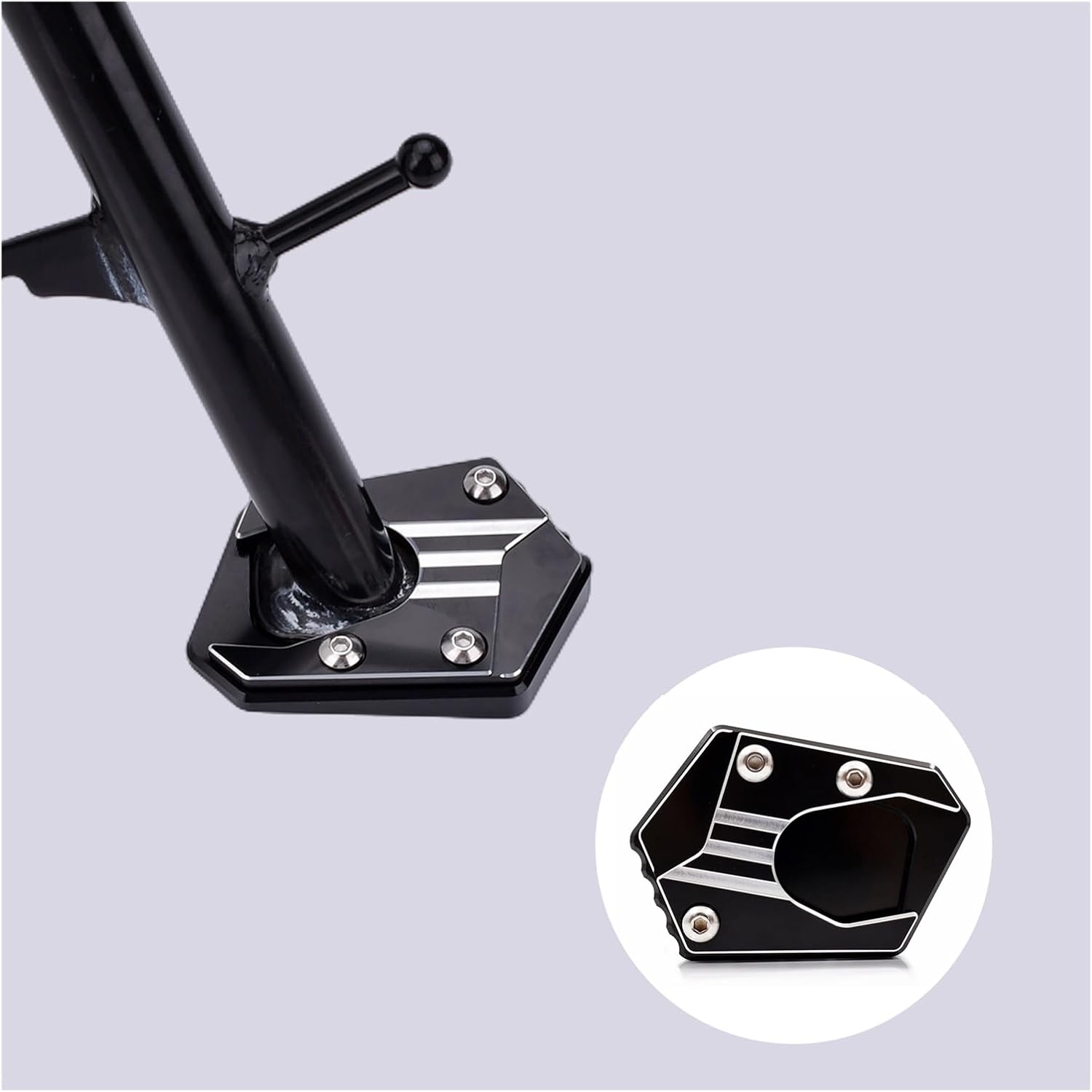 Motorcycle Foot Plate Pad Kickstand Pad Side Stand Foot Extension Enlarger Plate for Integra700,Integra750,NC700X,NC750S,NC750X,XL700VTRANSALP