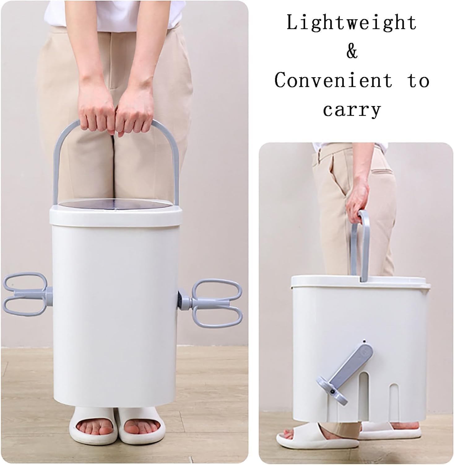 Portable hand-crank washing machine, non-electric portable washing machine with detachable handle for camping, apartment, RV