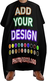 Custom Barber Cape, Personalized Add You Own Picture/Logo/Text Barber Apron, for Salon Hair Styling Barbershop