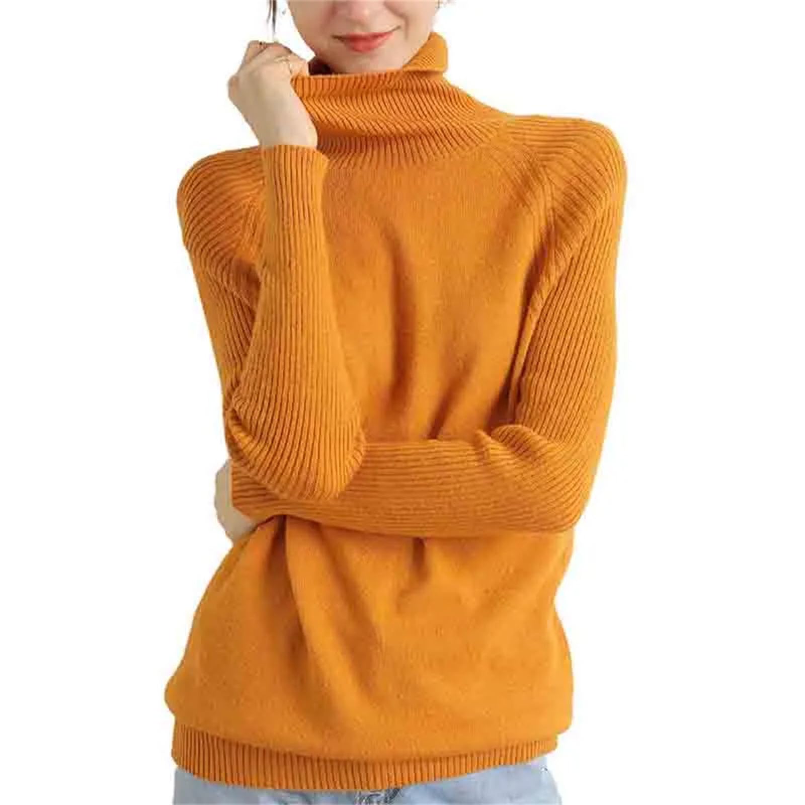 Maglione A Collo Alto da Donna in Lana Merino E Cashmere A Maniche Lunghe Maglione Autunno E Inverno Maglione Pullover Lavorato A Maglia