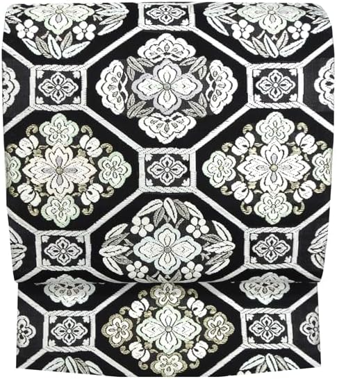 袋帯寺澤森秋東京友禅 江戸手描き友禅 女郎花 正絹 引箔 着物帯（美品  