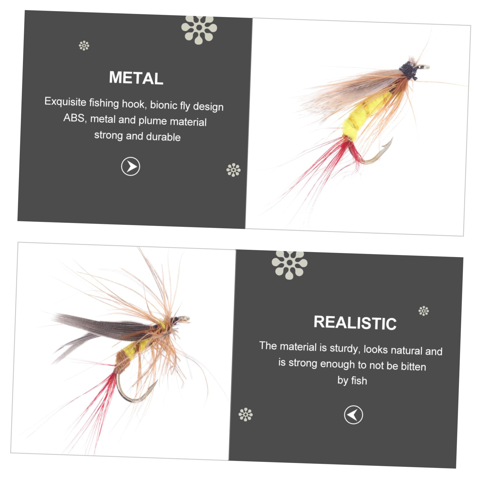Amo da Pesca Artificiale Bionico 40 Pezzi in Abs Metallo | Piume, Colori Vividi e Aspetto Realistico, per Acqua Dolci e Salate, per Pescatori Esperti