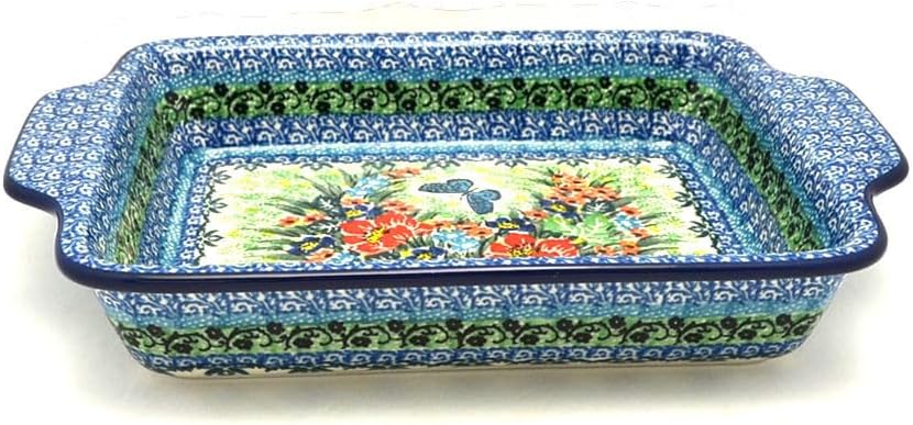 Polish Pottery Baker - Rectangular with Tab Handles - 5 cups - Unikat Signature U4553