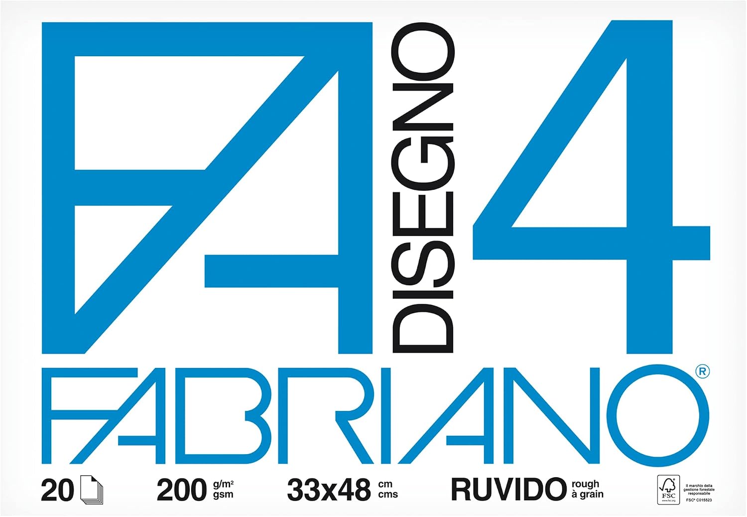 Fabriano 4 Design hojas 33 x 48 cm 200 gramos papel artístico