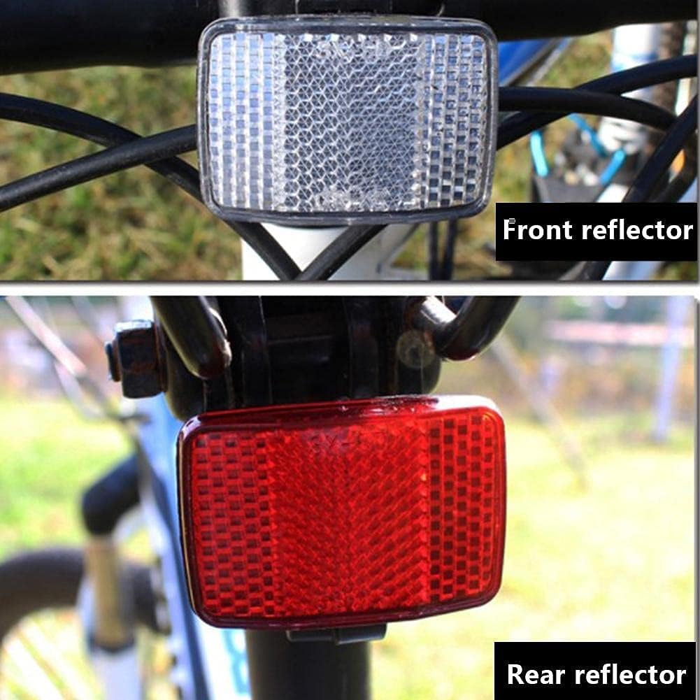 Bicycle Reflectors Bicycle Cycling Light Reflector Rear Front for Handlebars Saddle Bar 30.4mm 2 Pieces