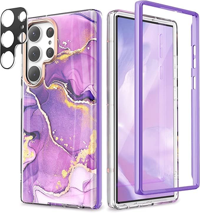 Funda compatible con Samsung Galaxy S23 Ultra 5G, funda protectora delgada y elegante, protección de 360 grados, sin protector de pantalla