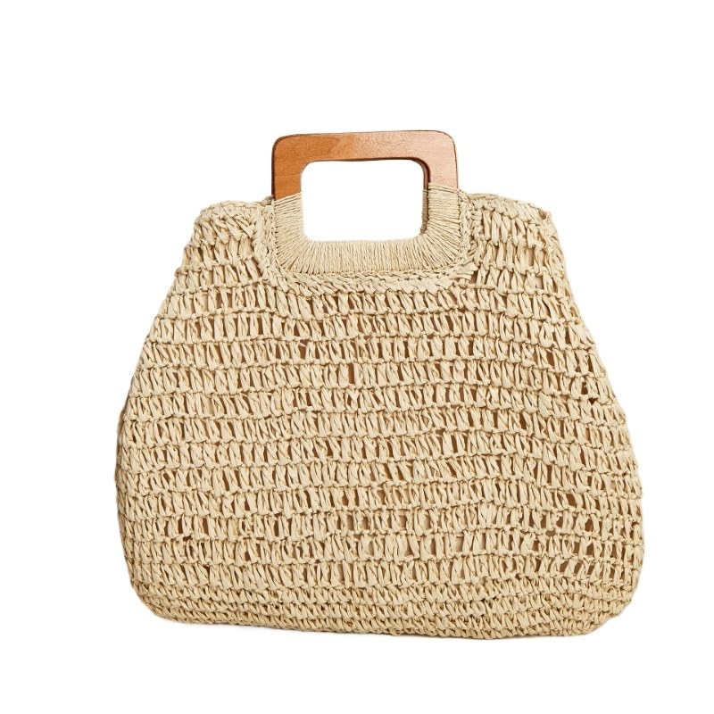 2025 Large Straw Beach Vacation Handbags for Women Boho Handmade Woven Clutch Tote Bag Summer Trendy Raffia Purse