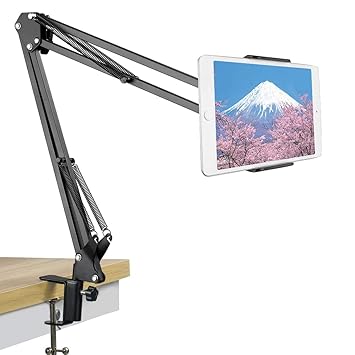 Adjustable Metal Arm Mobile Holder Stand for Desk – 360° Rotating Phone Mount for Video Recording, Live Streaming & Online Classes