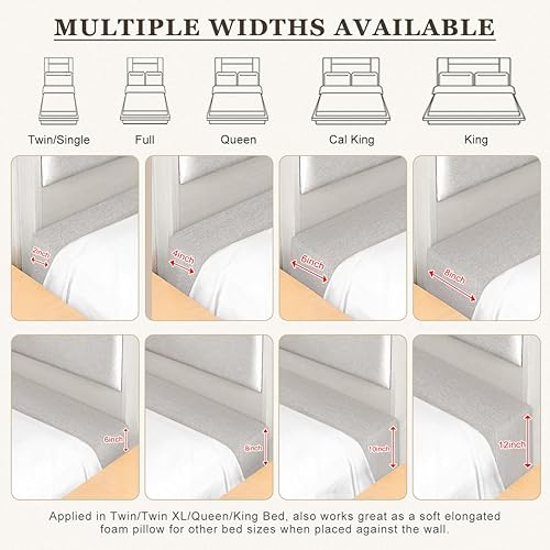 Miniatura 2 de Extensor de colchón, espacio de camarelleno de espacio, almohada de cabecera entre la cabecera y el colchón o la pared, espuma de alta densidad con