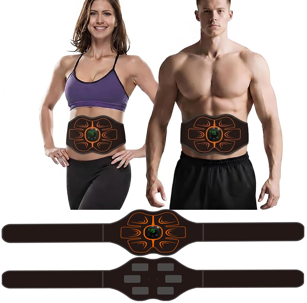 EMS Bauchmuskeltrainer,Bauchmuskeltrainer Elektrisch mit 12Modi 20 Intensitäten,EMS Trainingsgerät für Bauchmuskel Muskelaufbau,Zero Hard Homeful Übung