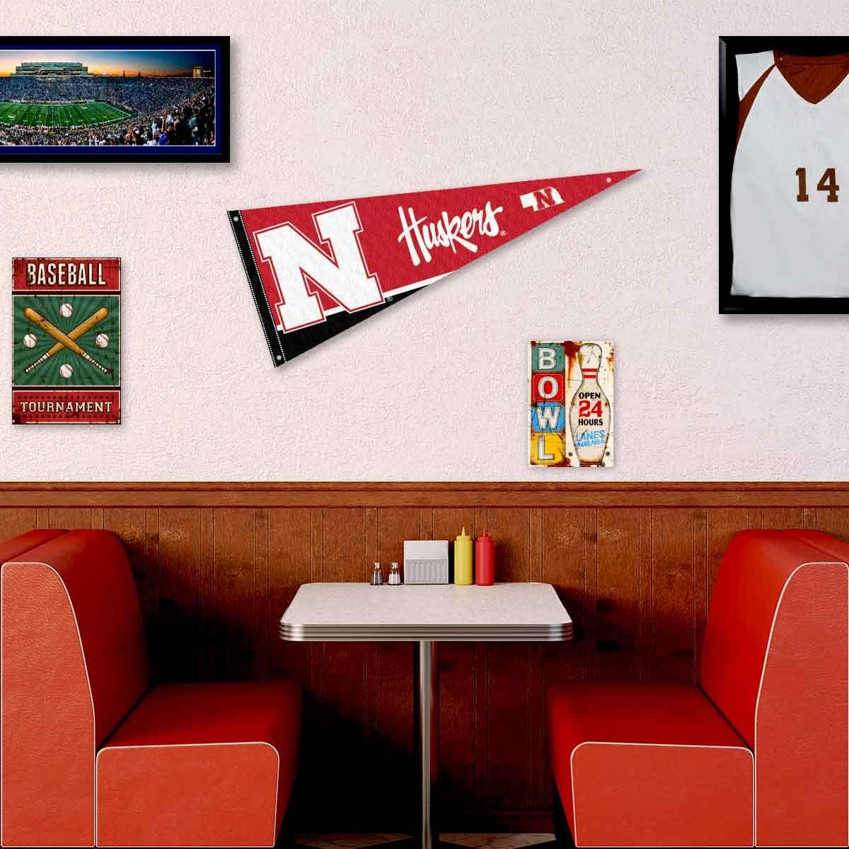 Nebraska Cornhuskers Pennant Flag and Wall Tack Mount Pads - Image 3