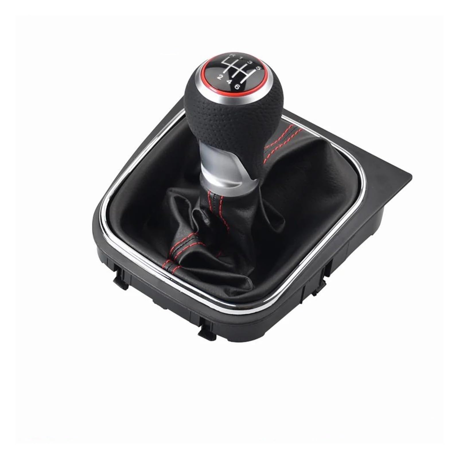 Uifcog Red Gear Shifter Knob For Vw For Golf For Jetta Mk6 2010-2014 Car Gear Shift Knob Lever 5 6 Speed Interior Decorate(,For 6 Speed)