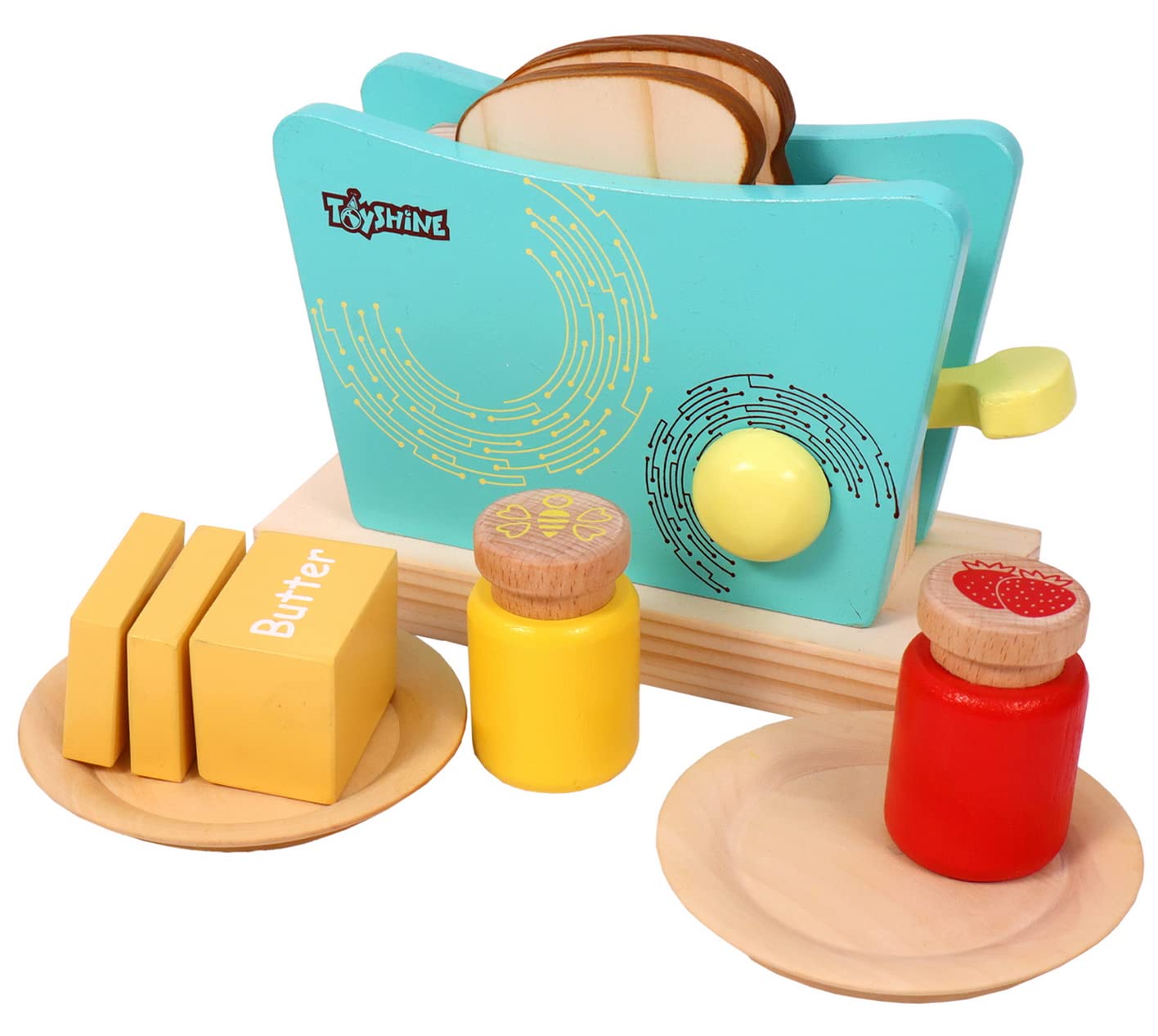 Buy Toyshine Toaster Play Kitchen Playset Wooden Toy for Kids Pretend