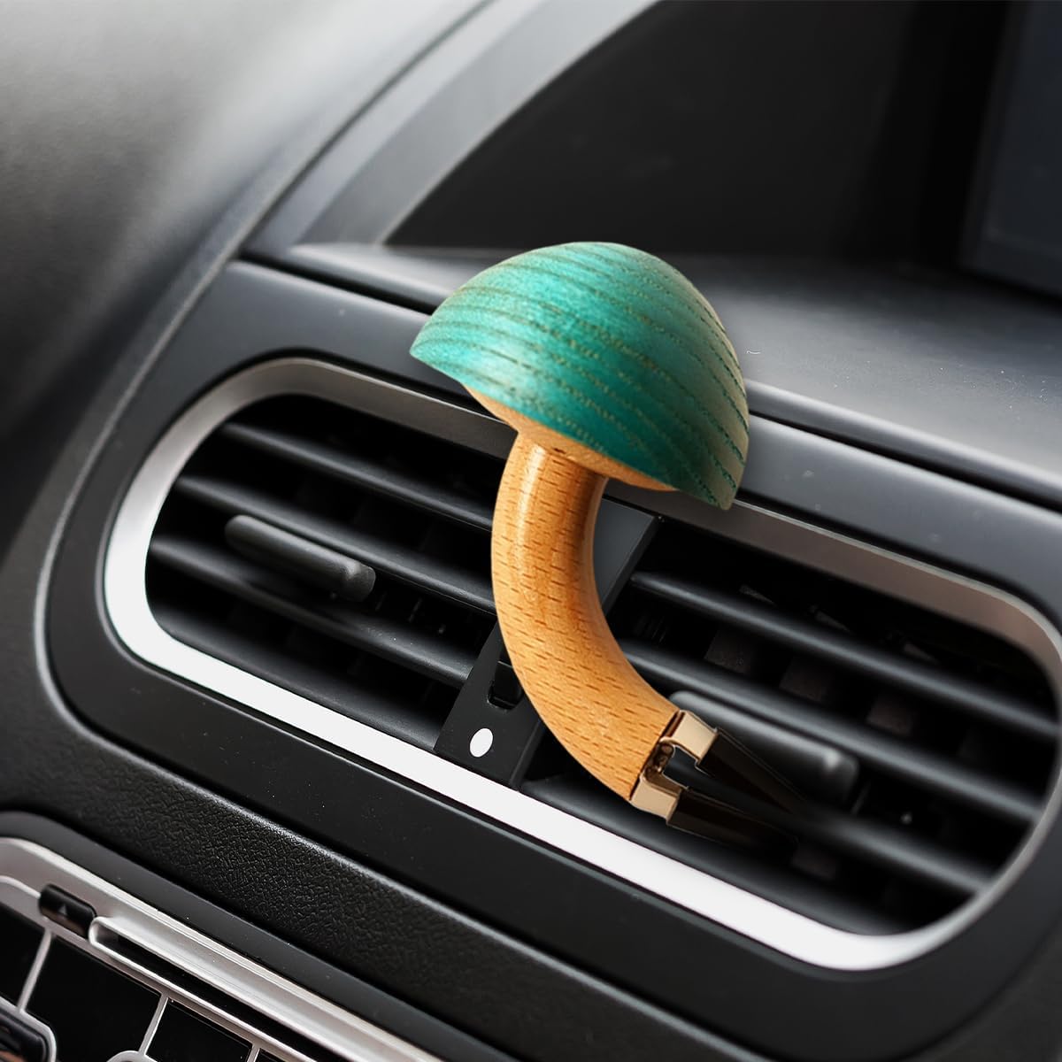 YoRise Mushroom Car Air Vent Clips, Refillable Car Vent Clips, Air Conditioning Vent Decoration Accessories, Cute Mushroom Automotive Diffuser for Women Men (Black)