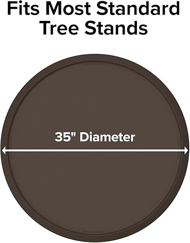 Miniatura 5 de WeatherTech Tapete para árbol de Navidad - Tapete resistente para árbol de Navidad protector de suelo (Cacao)