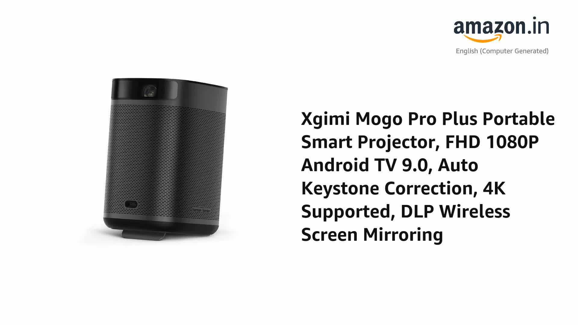 Xgimi Mogo Pro Plus Portable Smart Projector, FHD 1080P