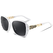 FEISEDY Polarized Women Square Sunglasses Sparkling Composite Shiny Frame B2289