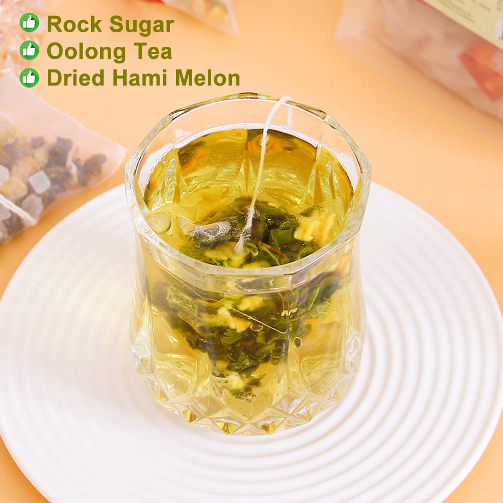 Plant Gift Hami Melon Oolong Tea Bags 8.81oz (10g*25bags), oolong tea, Hami melón seco, China natural pura, té mixto de salud, combinación de té de flores 250g 哈密瓜乌龙茶
