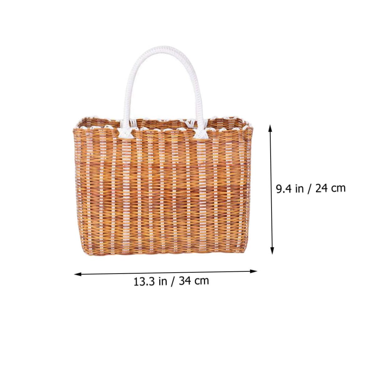 BESPORTBLE 1Pc Handmade Plastic Storage Basket Versatile Sundries Container for Fruits Snacks and Items Durable and Wear Resistant Design for Home Decor and Gifting Random