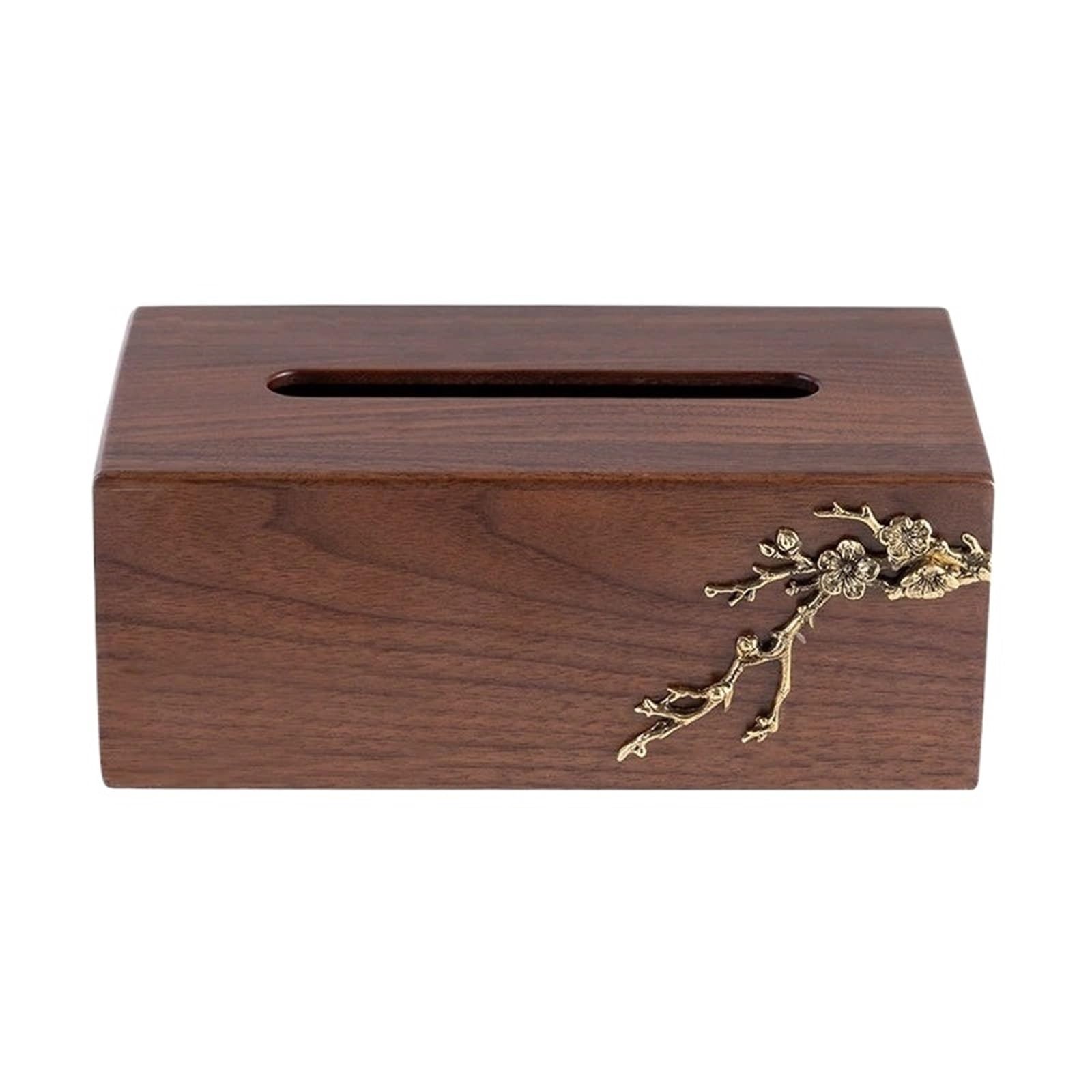 Wood Tissue Box Relief Pattern Wooden Tissue Box Napkin Towel Holders Storage Container Home Desktop Rectangular Toilet Paper Shelves(Color2)