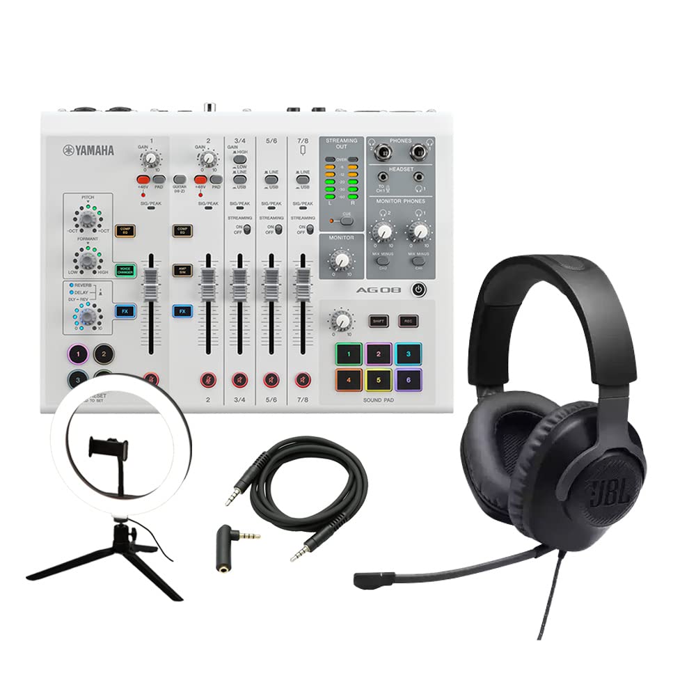 Amazon.co.jp: YAMAHA AG08W + JBL Quantam 100 Auxケーブル ライト 