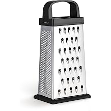 Kaishun 8IN Cheese Grater, 4-Sided Box Grater for Cheese, Vegetable & Fruit