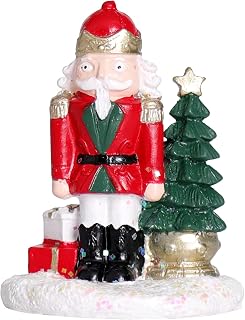 bestbear Resin Dog Mailbox Christmas Village Accessory, Decorative Animal Ornament, Indoor Collection Sculpture (04)