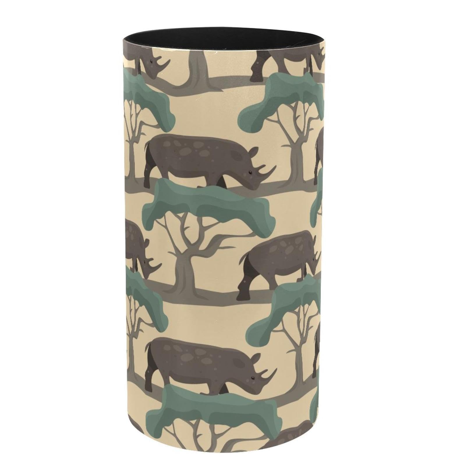 Porte-stylos bureau rhinocéros avec boîte à musique intégrée et pot à crayons original