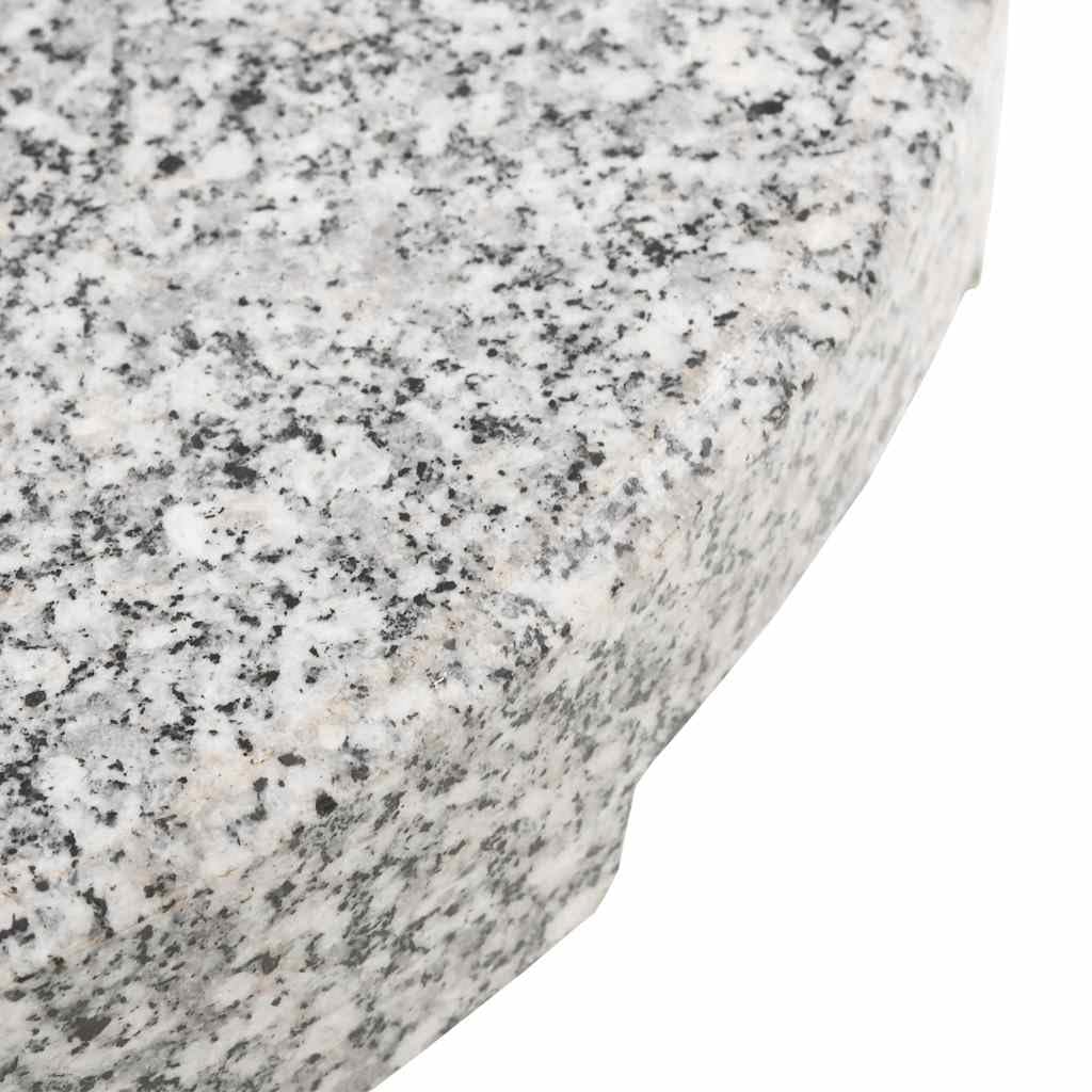 Supporto per ombrellone rotondo in granito, 20 kg, con tubo in acciaio inox, base per asta da 38 mm o 48 mm, supporto per ombrellone per balcone, terrazzo, giardino, resistente alle