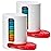 MEDca Weekly Pill Organizer, 1 Dispenser, 7 Stackable Multi-Color Compartments Four Times-a-Day - Morning, Noon, Evening, and Bedtime, White, 2-Pack