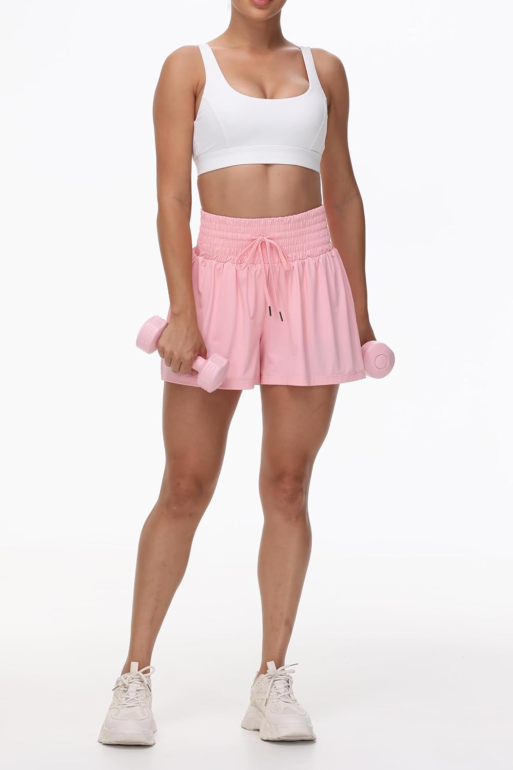 Flowy Womens Athletic Shorts Gym Workout Running Short Pants High Waisted Skort with Pockets Casual Summer Clothes - Image 5