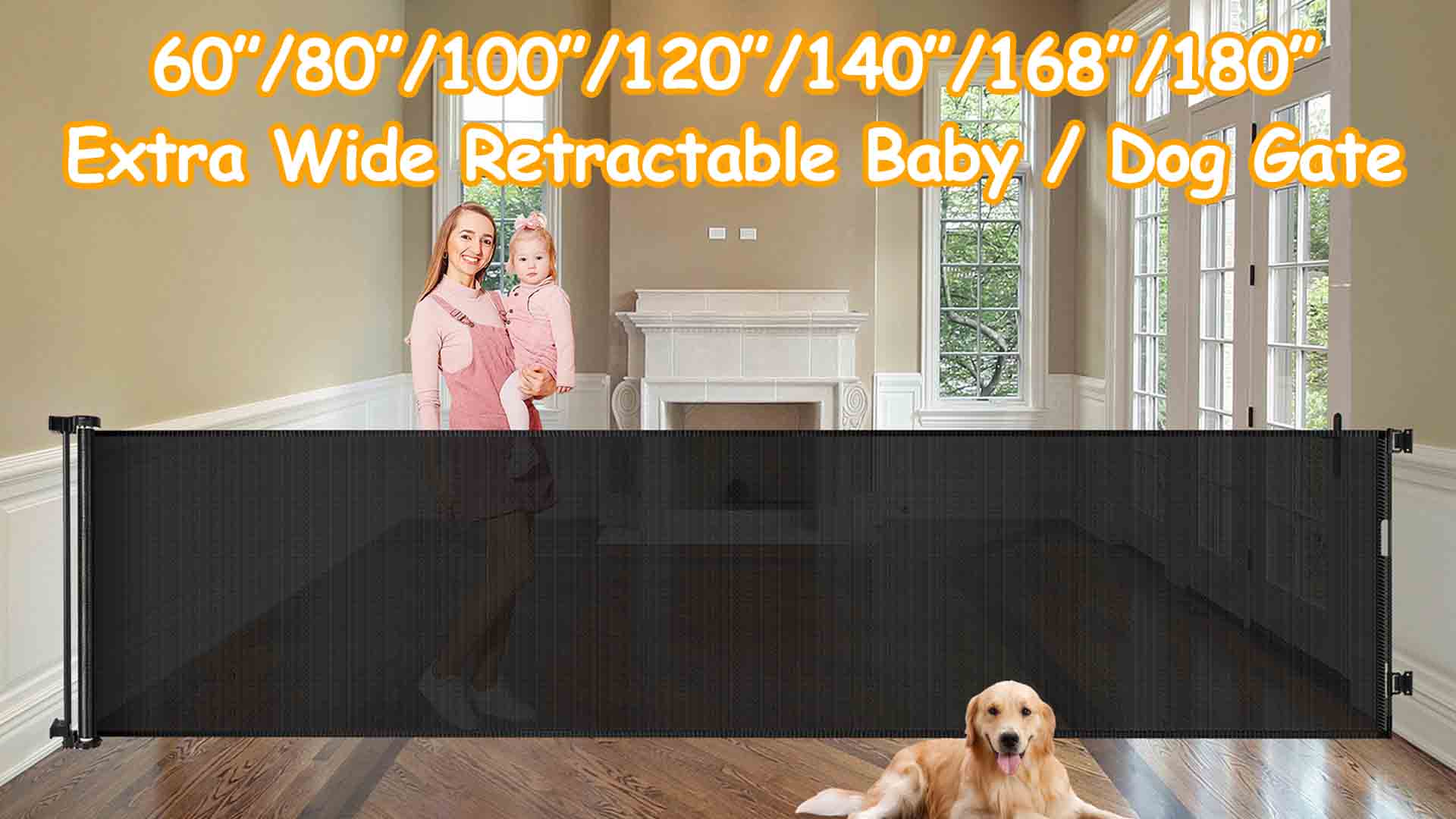 Amazon.com: WOMHOM 100 Inch Extra Wide Baby Gates for Large  display picture 1