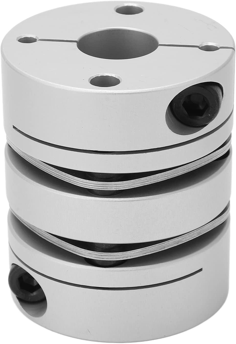Double Coupling Clip Mounting, 2 U Type Diaphragm Coupler for Servo Motors, Aluminum Alloy Stainless Steel Double Coupler with High Strength, Light Weight Motor Accessories for Ste