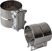 Shineyoo 3 Inch Stainless Steel Muffler Band Clamps - 360° Seal Exhaust Pipe Connectors for Turbo Downpipe, 2 Pack