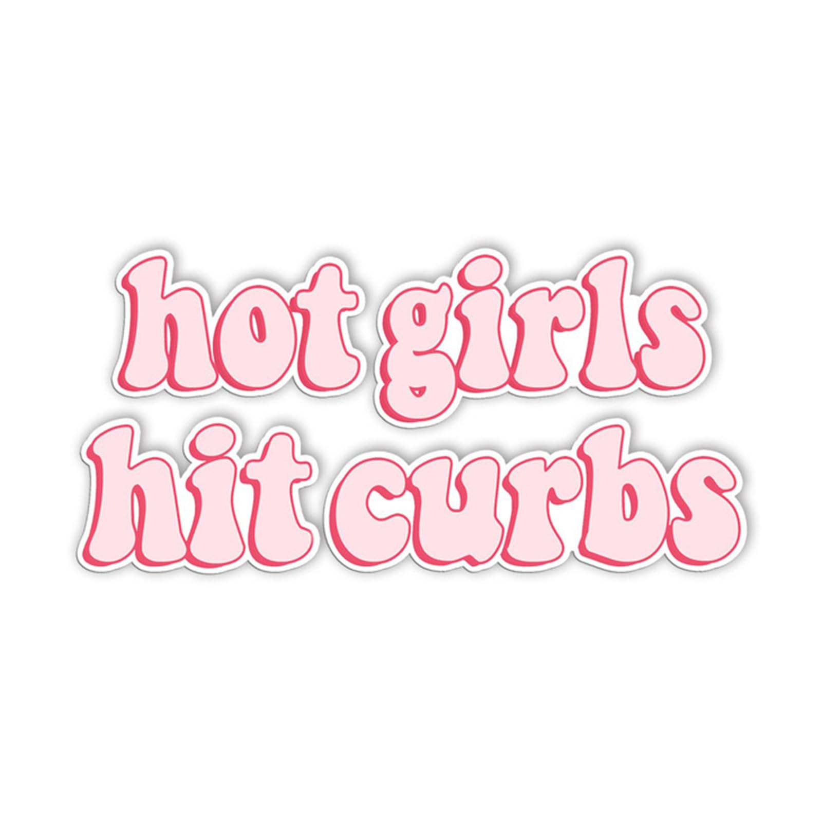 Girl Hit Curbs Decal Car Window Bumper Decors Stickers Car Sticker Automotive Accessories Exterior Decal Sticker