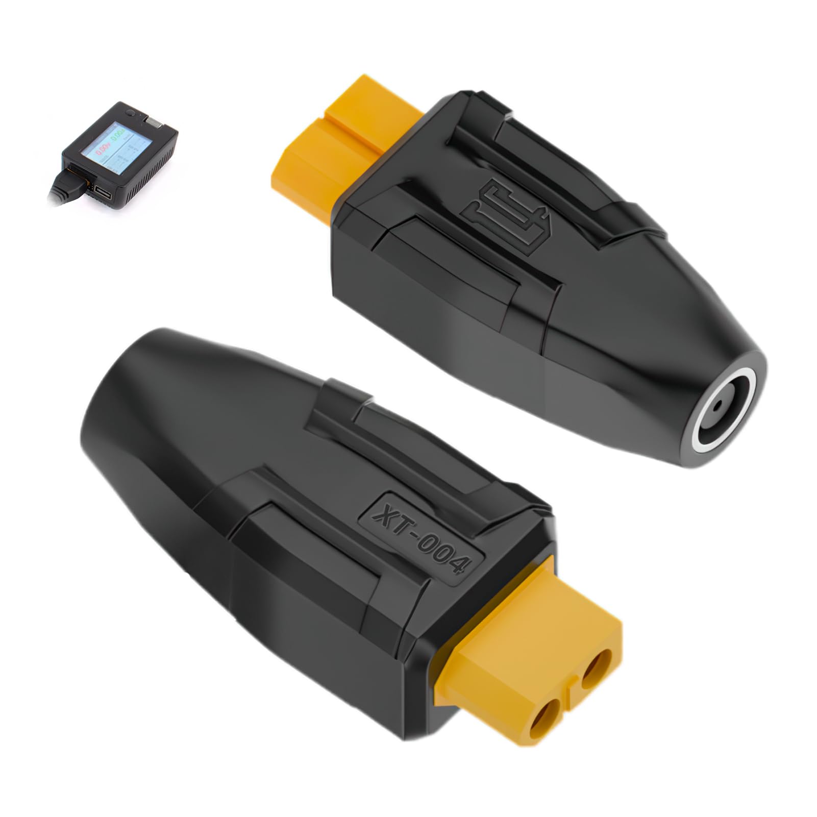 2 Pezzi Adattatori da XT60 a DC5521, Connettore XT60 Femmina a DC 5,5mm x 2,1mm Femmina Senza Filo, XT60 a DC Adattatore Impermeabile per Saldatore TS100 Monitor FPV Drone RC LiPo Pannelli Solari
