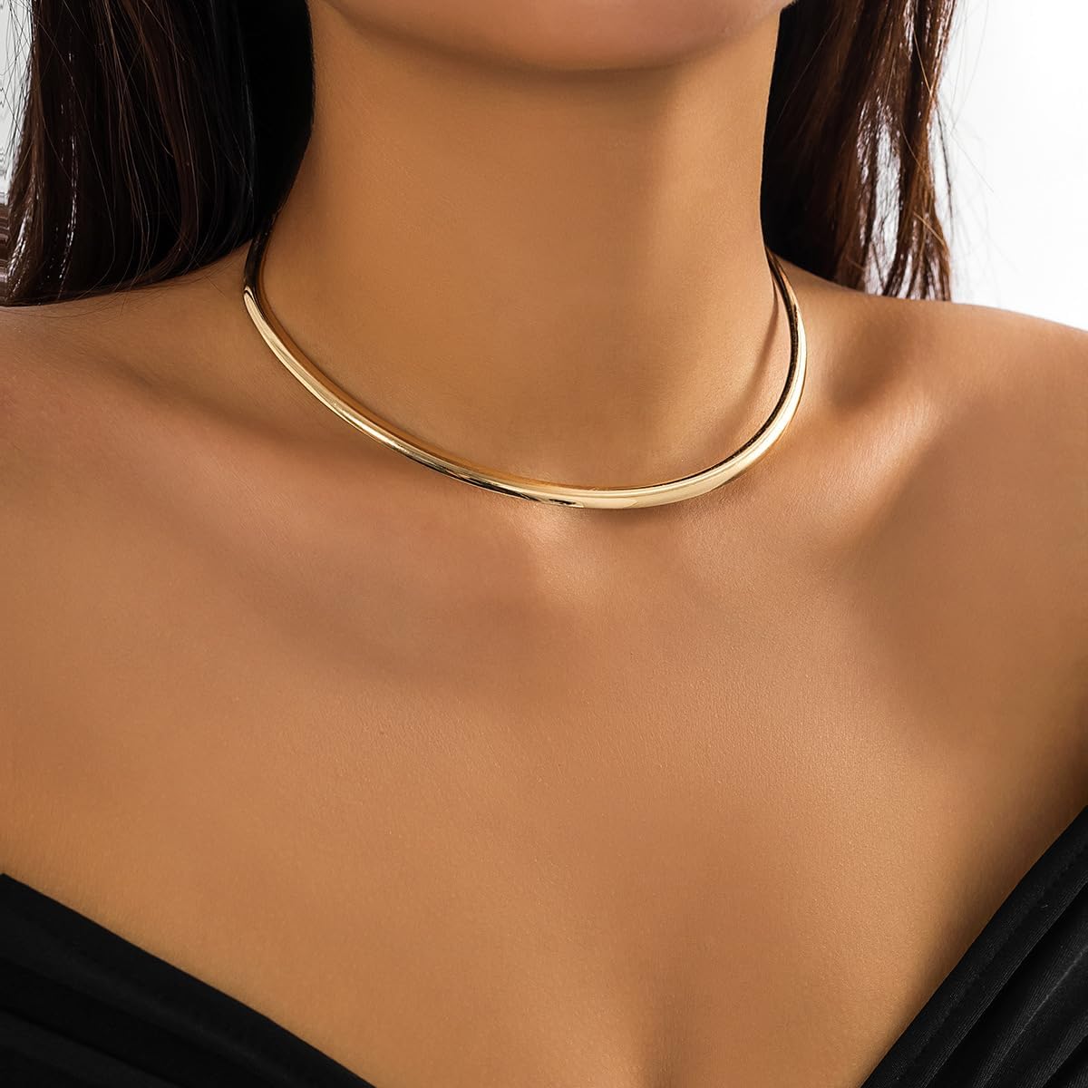 Chunky Gold Choker Necklaces for Women Thick Gold Statement Necklace for Women Chunky Silver Necklace Non Tarnish Silver Collar Necklace Fashion Trendy Jewelry - Image 6