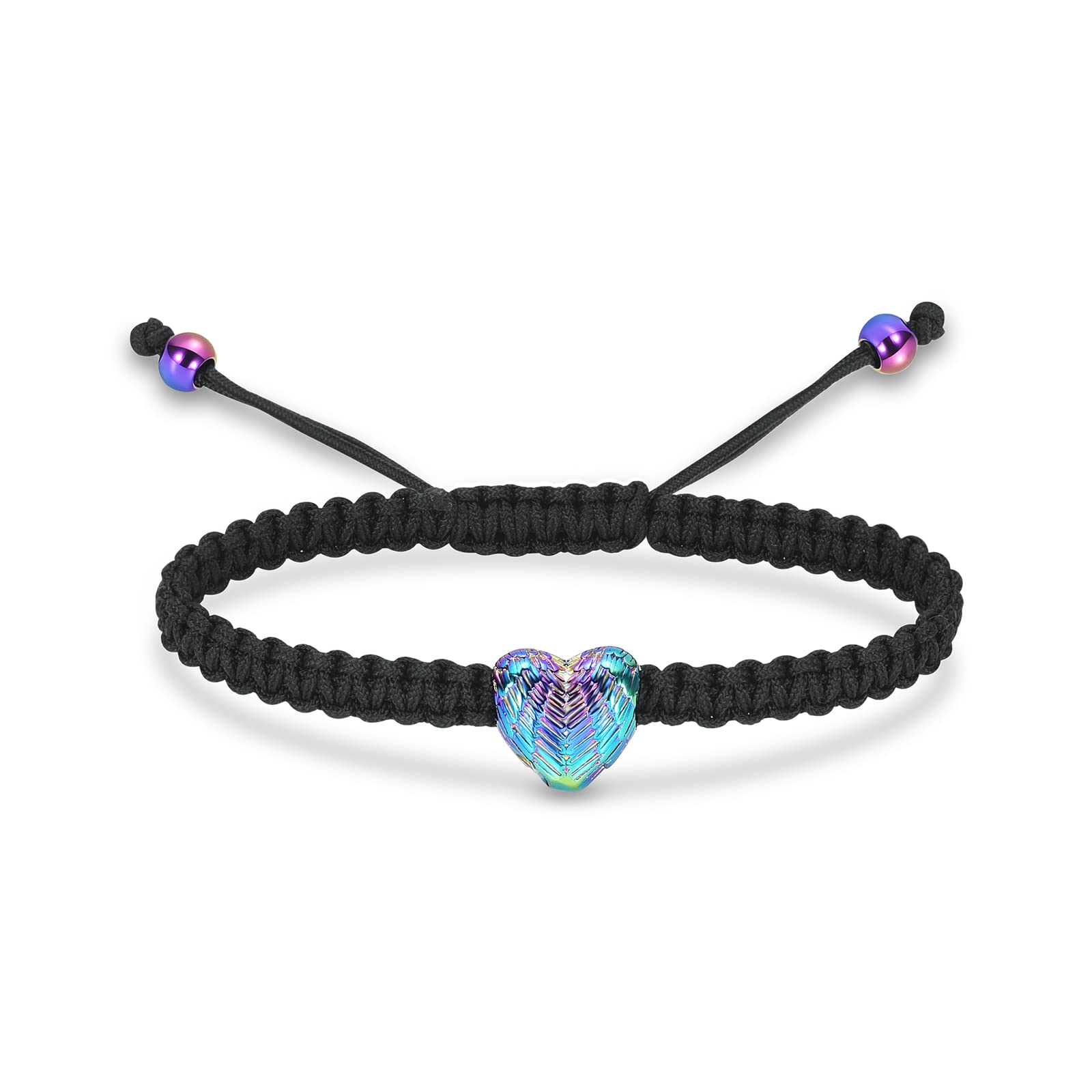 Bracelet urne cœur pour cendres ajustable, solution deuil discrète - 8