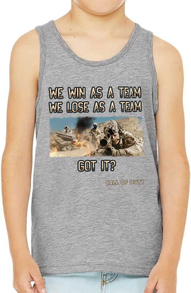 We Win As a Team We Lose As a Team Kids' Jersey Tank - Gift for Boys - Video Games Themed Gifts